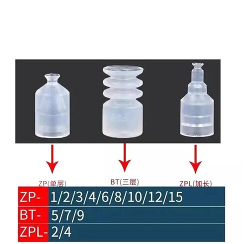 100/50 PCS Pneumatic Vacuum Suction Cup ZP2/ZP4 BT5 BT 7 Silicone Suction Nozzle Injection Molding Machine Manipulator Chucks(BT-5S Green,50PCS) in Kuwait