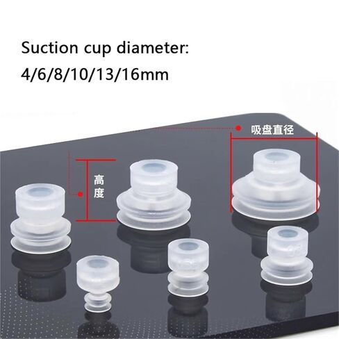 1pcs Pneumatic Vacuum Suction Cup Auto Sucker Silicone/NBR Nozzle Double Layers ZP3 Injection Molding Machine Manipulator Accessory(ZP3-08BN) in Kuwait
