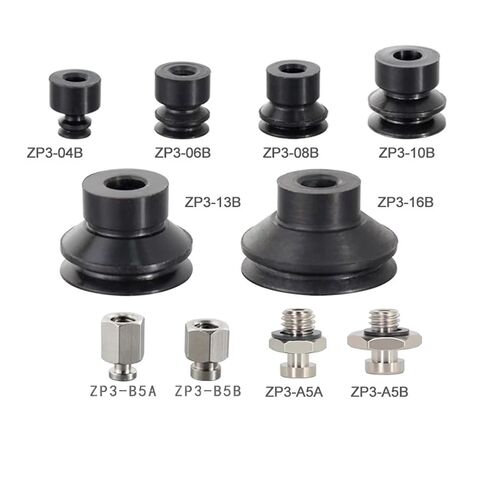 1pcs Pneumatic Vacuum Suction Cup Auto Sucker Silicone/NBR Nozzle Double Layers ZP3 Injection Molding Machine Manipulator Accessory(ZP3-08BN) in Kuwait