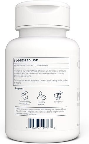 رينو بالعلم ملحق NMN | 240 Chewable Vegetarian Tablets - 250mg Nicotinamide Mononucleotide per Serving | Lemon Flavour - Manufactured in the USA Third-Party Tested in Kuwait