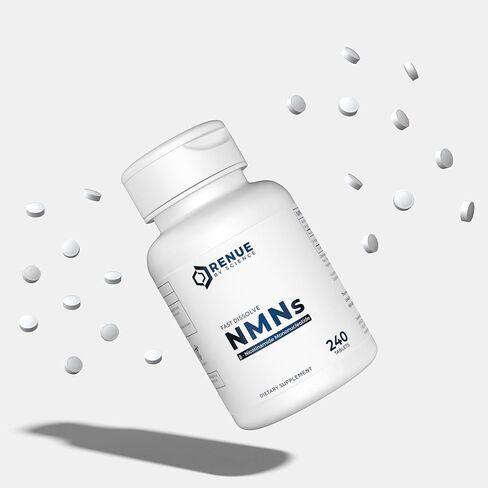 رينو بالعلم ملحق NMN | 240 Chewable Vegetarian Tablets - 250mg Nicotinamide Mononucleotide per Serving | Lemon Flavour - Manufactured in the USA Third-Party Tested in Kuwait
