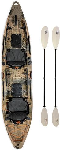 Brooklyn 13.0 Pro Tandem Sit-On-Top Kayak by BKC, 2 to 3 Person Fishing Kayak with Adjustable Seats, Large Dry Storage, 800 lb Capacity in Saudi Arabia