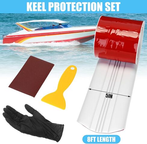 Keel Guard for Fiberglass Boats, Self Adhesive Keel Protector for Fiberglass and Aluminum Boats, Easy to Install, Protects Against Rocks and Ramps 5 Inch Width in Saudi Arabia