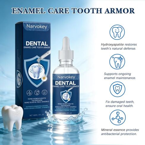 Tooth Armor Transparent Enamel Strengthening Formula Drops with Hydroxyapatite for Cavity Defense and Gum Health, Daily Oral Care Solution in Saudi Arabia