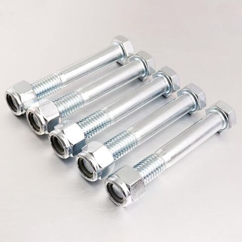 5 Sets Replacement Grade 5 Shear Bolt with Nut for Rotary Cutters – 1/2-inch x 3-1/2-inch Hex Head Bolts & 1/2-inch Hexagonal Grade 2 Nut in Kuwait