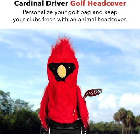 Here Daphne's Headcovers Cardinal Driver Headcover | Funny Golf Club Covers | Golf Head Covers for Drivers | Stylish Golf Club Head Covers | Golf Driver Covers | Men’s & Women’s Driver Headcover in Saudi Arabia
