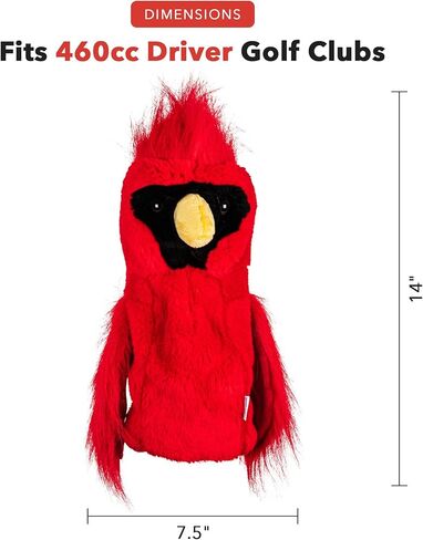 Here Daphne's Headcovers Cardinal Driver Headcover | Funny Golf Club Covers | Golf Head Covers for Drivers | Stylish Golf Club Head Covers | Golf Driver Covers | Men’s & Women’s Driver Headcover in Saudi Arabia