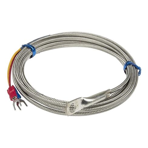 K E J type 3m metal screening cable 6mm diameter hole ring head thermocouple temperature sensor(E type) in Saudi Arabia
