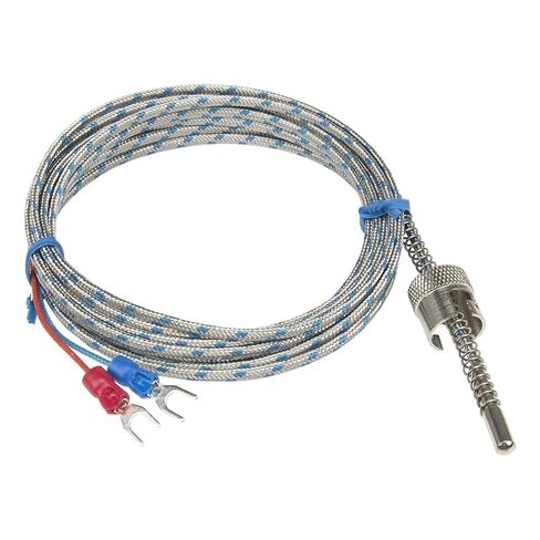 K J type 3m high density metal screening cable 12mm hole diameter adjustable bayonet cap thermocouple temperature sensor(J 2x7x0.2mm cable) in Saudi Arabia