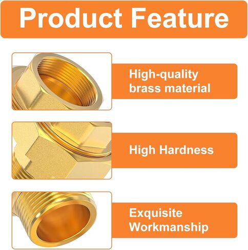 GASHER 1PC Brass Union, 1" NPT Male x 1" NPT Female Pipe Fitting in Saudi Arabia