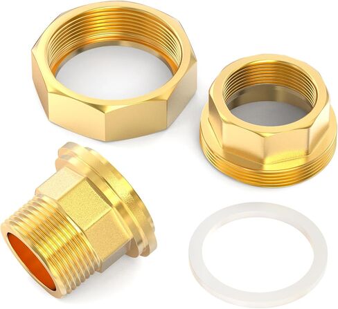 GASHER 1PC Brass Union, 1" NPT Male x 1" NPT Female Pipe Fitting in Saudi Arabia