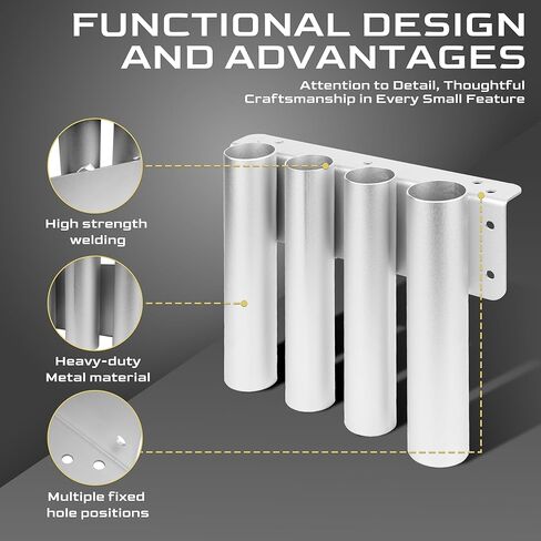حامل مجرفة للشاحنة/المقطورة، 8 فتحات في 2 رف أدوات مقطورة عالي التحمل لأدوات التشذيب والمكابس والأدوات اليدوية للحديقة والتركيب الآمن يمنع الخسارة in Kuwait