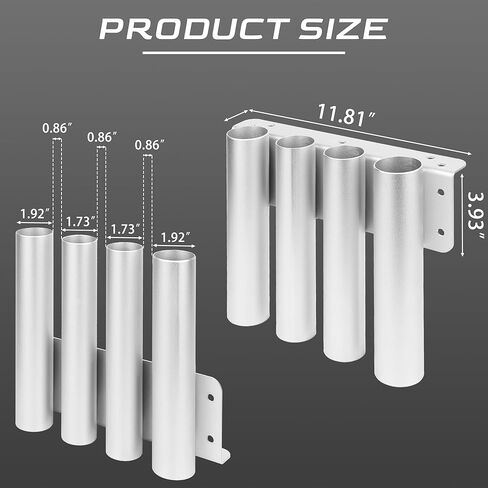 حامل مجرفة للشاحنة/المقطورة، 8 فتحات في 2 رف أدوات مقطورة عالي التحمل لأدوات التشذيب والمكابس والأدوات اليدوية للحديقة والتركيب الآمن يمنع الخسارة in Kuwait
