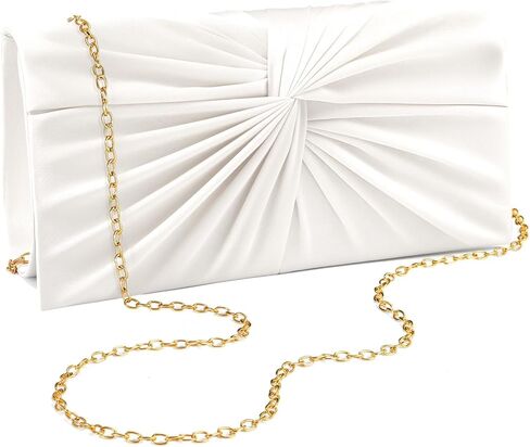 Clutch Purses for Women Twisted Satin Evening Bag Formal Evening Clutch for Wedding Cocktail Party in Kuwait