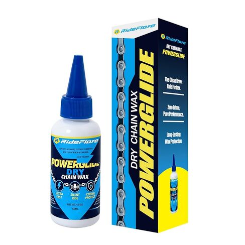 RideFlare POWERGLIDE Dry Bike Chain Wax, 60ml / 2oz - Ultra Fast & Silent, Saves 4-5 Watts, Repels Dust & Mud, Eco-Friendly Lube for Road, Mountain, Gravel, E-Bike in Saudi Arabia