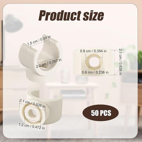 50 قطعة من مشابك الأنابيب البلاستيكية، 3/4 بوصة (20 مم) PEX أنبوب على شكل حرف U مشابك تثبيت الأنابيب البلاستيكية خرطوم المشابك حامل الأنابيب أدوات الدعم in Saudi Arabia