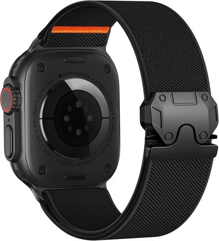 Dirrelo 26mm Elastic Sport Bands Comaptible for Apple Watch Ultra 3/2 Band 49mm 46mm 45mm 44mm 42mm Men,Adjustable Parachute Buckle Nylon Fabric Strap Wristband for iWatch Series 11 10 SE 9 8 7 6 5 4 in Saudi Arabia