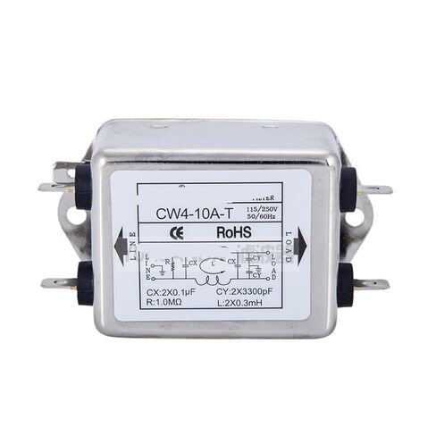 CW4 Power Filter Anti-Interference Noise Filter 220V 3A 20A 10A Plug-in Single-Stage Enhanced(CW4-3A-T) in Saudi Arabia