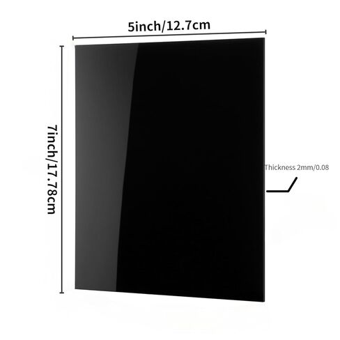 10 Pieces Black Acrylic Sheet, 5 x 7 Inch 0.08" Thick, Black Cast Plexiglass Sheets for DIY Display, Handcraft, Home Decor, Photography,Switch Panel,Painting, Display Stand, Photo Frame, Easy to Cut in Saudi Arabia
