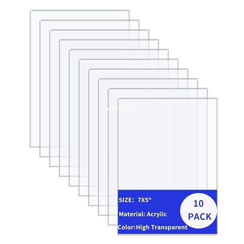 10 Pieces Black Acrylic Sheet, 5 x 7 Inch 0.08" Thick, Black Cast Plexiglass Sheets for DIY Display, Handcraft, Home Decor, Photography,Switch Panel,Painting, Display Stand, Photo Frame, Easy to Cut in Saudi Arabia