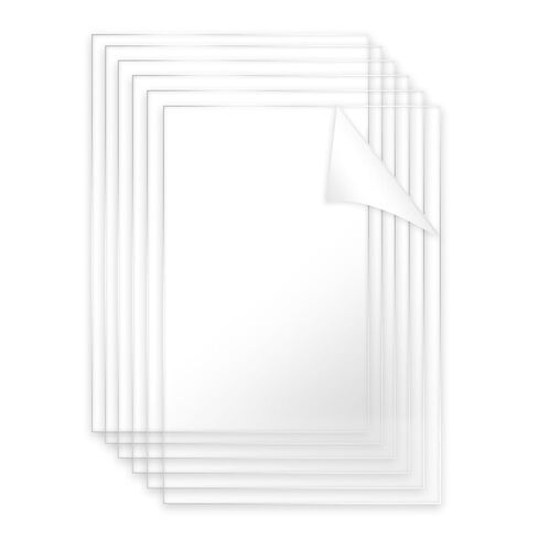 Klmnop 15 Pack 8×10×0.04" PET Plexiglass Sheets, Transparent Clear Flexible Plastic Sheet for DIY Craft Projects, Picture Frames, Sign Blank(Clear) in Saudi Arabia