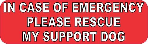 StickerTalk Please Rescue My Service Dog Vinyl Sticker, 10 inches by 3 inches in Saudi Arabia