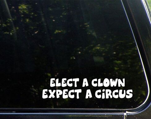 اختر مهرجًا، توقع سيركًا - 8-1/2 بوصة × 2-1/2 بوصة - ملصق من الفينيل مقطوع بالقالب/ملصق ممتص للصدمات للنوافذ والسيارات والشاحنات وأجهزة الكمبيوتر المحمولة، إلخ. in Kuwait