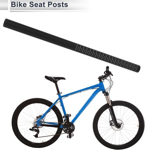 1 Pcs Universal Bike Seat Posts Lightweight 22.2x400mm Bike Saddle Post Seat Tube Matte Black Carbon Fiber in Saudi Arabia