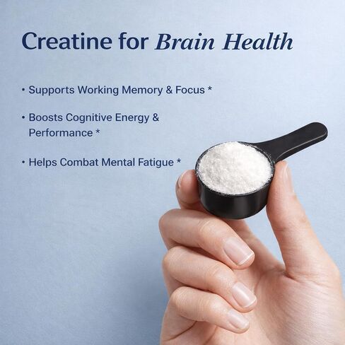 CreatineIQ High Dose Creatine Powder for Brain Health – 10g Per Serving – Supports Cognitive Energy, Focus & Mental Fatigue – Unflavored Creatine Monohydrate – 45 Servings in Kuwait