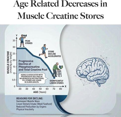 CreatineIQ High Dose Creatine Powder for Brain Health – 10g Per Serving – Supports Cognitive Energy, Focus & Mental Fatigue – Unflavored Creatine Monohydrate – 45 Servings in Kuwait