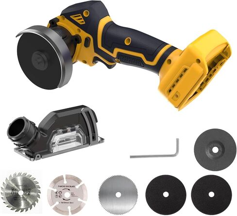 أداة قطع لاسلكية متوافقة مع بطارية DeWalt 20V MAX (بدون بطارية) 3 بوصات منشار دائري صغير بدون فرش محرك مدمج بدون فرش 19,000 دورة في الدقيقة مع 6 قطع شفرات، لقطع المعادن/الخشب/البلاط/البلاستيك in Kuwait