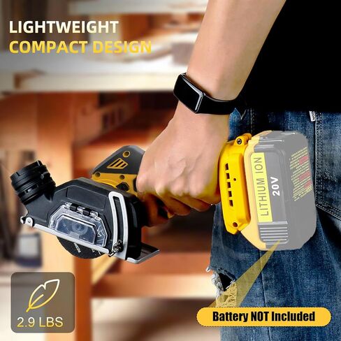 أداة قطع لاسلكية متوافقة مع بطارية DeWalt 20V MAX (بدون بطارية) 3 بوصات منشار دائري صغير بدون فرش محرك مدمج بدون فرش 19,000 دورة في الدقيقة مع 6 قطع شفرات، لقطع المعادن/الخشب/البلاط/البلاستيك in Kuwait