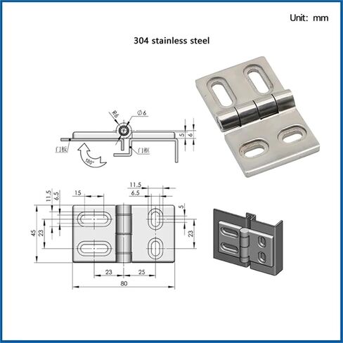 304 Stainless Steel Cast Heavy-Duty Concealed Hinges 1Pcs in Saudi Arabia