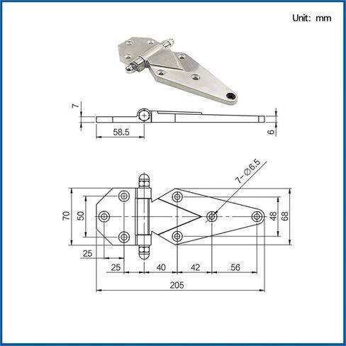 304 Stainless Steel Heavy-Duty Hinge 1Pcs in Saudi Arabia