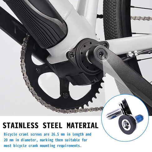 16 Pcs Bike Hex Crank Arm Fixing Bolt, Stainless Steel 8 mm Bicycle Crank Arm Bolts, Bike Headset Bolt Replacement Parts Bottom Bracket Bolts, Square Hole Center Shaft Screws in Saudi Arabia