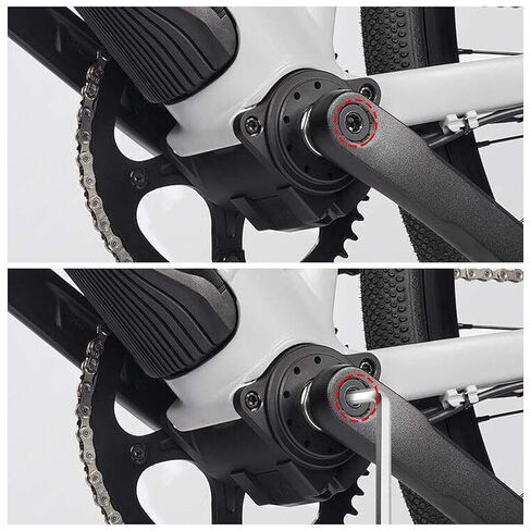 16 Pcs Bike Hex Crank Arm Fixing Bolt, Stainless Steel 8 mm Bicycle Crank Arm Bolts, Bike Headset Bolt Replacement Parts Bottom Bracket Bolts, Square Hole Center Shaft Screws in Saudi Arabia