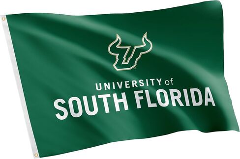 Desert Cactus University of South Florida USF Flag - 3 x 5 Feet Bulls Banner, Indoor/Outdoor Durable Fabric, 100% Polyester Design (Style 3) in Saudi Arabia