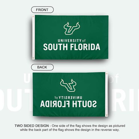 Desert Cactus University of South Florida USF Flag - 3 x 5 Feet Bulls Banner, Indoor/Outdoor Durable Fabric, 100% Polyester Design (Style 3) in Saudi Arabia