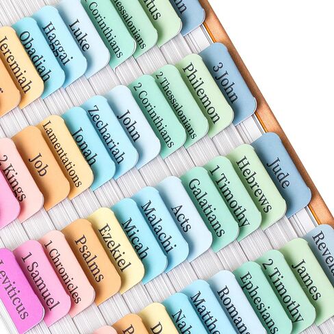 Mr. Pen- Bible Tabs, 75 Tabs, Pastel Colors, Laminated Bible Tabs for Women and Men, Bible Tabs for Study Bible, Bible Index Tabs, Bible Book Tabs, Bible Labels Tabs, Mr Pen Bible Tabs in Saudi Arabia