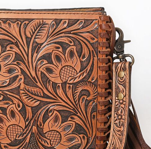 American Darling Crossbody Hand Tooled Genuine Western Leather Women's Bag| Handcrafted Bag in Kuwait