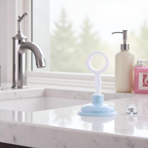 1Pc Blue Sink Plunger,Bathroom Small Drain Plunger Portable Kitchen Sink Drain Suction Cup Liquid Plumber Clog Remover Easy To Unclog,Drain Cleaning Equipment in Saudi Arabia