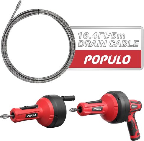 كابل استبدال POPULO، 16.4 قدم/5 متر يناسب PDAL-12/PMDA-5/PCDA-12 أوجير الصرف in Kuwait