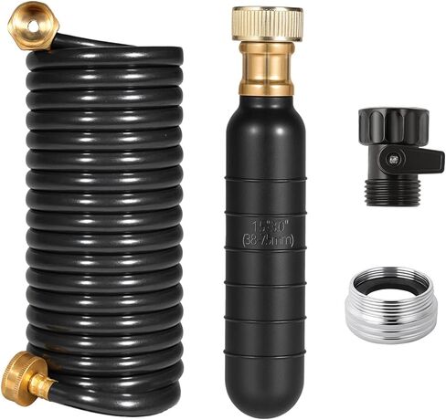 Drain Bladder Kit, Drain Cleaning Bladder With Water Stop Valve Faucet Adapter And 16 3/8ft Garden Hose, Drain Blockage Unclog Kit For Bathroom Drains Kitchen Sinks, Fit 1.5 To 3 IN Drain Pipes in Saudi Arabia