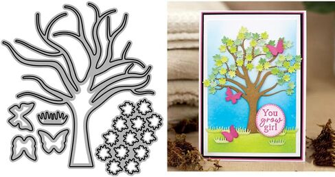 Ginkgo Leaf Metal Cutting Dies for Card Making, Paper Embossing Die Cuts Kit Templates Supplies, Photo Frame Album DIY Scrapbooking Stencils Sets in Saudi Arabia
