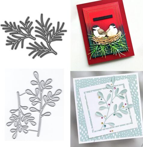 Ginkgo Leaf Metal Cutting Dies for Card Making, Paper Embossing Die Cuts Kit Templates Supplies, Photo Frame Album DIY Scrapbooking Stencils Sets in Saudi Arabia