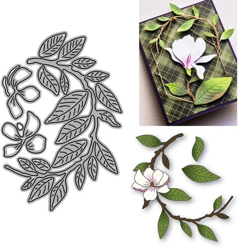 Ginkgo Leaf Metal Cutting Dies for Card Making, Paper Embossing Die Cuts Kit Templates Supplies, Photo Frame Album DIY Scrapbooking Stencils Sets in Saudi Arabia