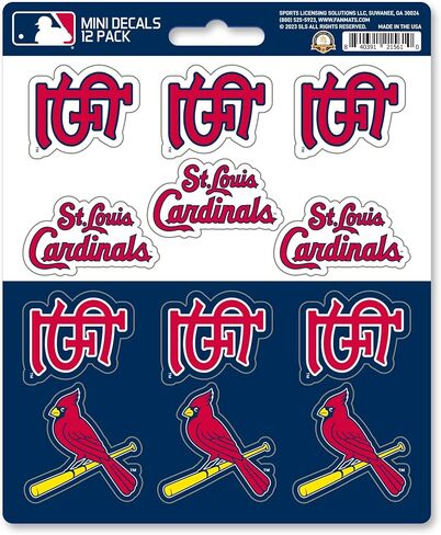 FANMATS 39360 St. Louis Cardinals Mini Decal 12-pk in Saudi Arabia