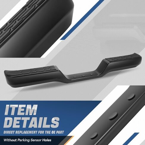 Auto Dynasty Rear Bumper Assembly Compatible with 1989 1990 1991 1992 1993 1994 1995 Toyota Pickup 1989-1995, with Step Pad, Face Bar, Support Brackets & Mounting Hardware, TO1102221, Chrome in Saudi Arabia