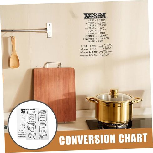 Cabilock 2pcs Kitchen Measurement Conversion Chart Accurate Ounces to Cups Guide Easy Baking Supplies for Home Cooks and Bakers Kitchen Utility Tools Cooking Reference for Recipes in Saudi Arabia