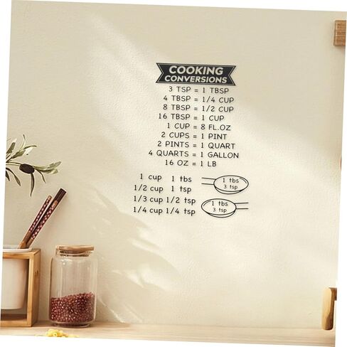 Cabilock 2pcs Kitchen Measurement Conversion Chart Accurate Ounces to Cups Guide Easy Baking Supplies for Home Cooks and Bakers Kitchen Utility Tools Cooking Reference for Recipes in Saudi Arabia
